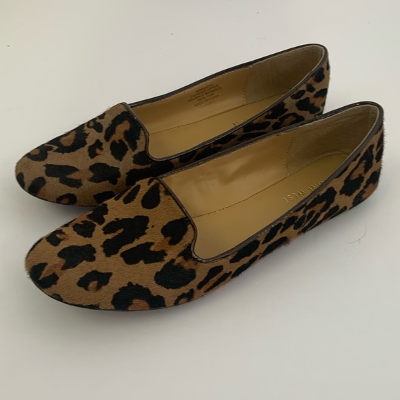Nine West Cheetah Leather Calf Skin Flat 8 1/2 - Picture 2 of 7